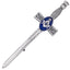 Blue Masonic Emblem Broadsword Kilt Pin Antique Finish
