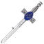 Blue Masonic Emblem Broadsword Kilt Pin Chrome Finish