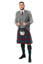 Tweed Argyle Jacket and 5 Button Vest - Light Grey Tweed