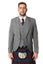 Tweed Argyle Jacket and 5 Button Vest - Light Grey Tweed