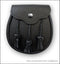 Black Leather Woven Tassels Sporran - L1