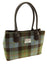 Harris Tweed Large Cassley Handbag in Green/Blue Check