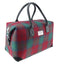 Harris Tweed Large Luxury Esk Holdall in Red/Green Check