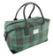 Harris Tweed Large Luxury Esk Holdall in Green Check