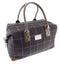 Harris Tweed Large Luxury Esk Holdall  - Dark Purple Check