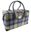 Harris Tweed Large Luxury Esk Holdall - Light Green/Blue Check