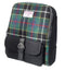 Harris Tweed Large Two Tone Backpack - Black/Green/Red Check