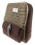 Harris Tweed Large Two Tone Backpack in Brown Dogtooth
