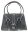 Harris Tweed Medium Orchy Scallop Bag - Black Fleck