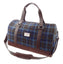 Harris Tweed Clyde Weekend Bag - Blue/Brown Check