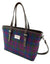 Harris Tweed Large Spey Tote Bag with Shoulder Straps in Pink/Blue/Green Check