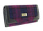 Harris Tweed Long Wallet - Purple Check