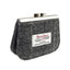 Harris Tweed Clasp Purse - Dark Grey Check