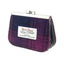 Harris Tweed Clasp Purse - Purple Check