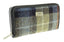 Harris Tweed Long Zip Purse - Light Green/Blue Check