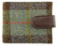 Harris Tweed Classic Gents Wallet with Zip - Green/Blue Check