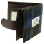 Harris Tweed Classic Gents Wallet with Zip - Blue/Brown Check