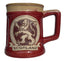 Stoneware Mug with Lion Rampant - Red