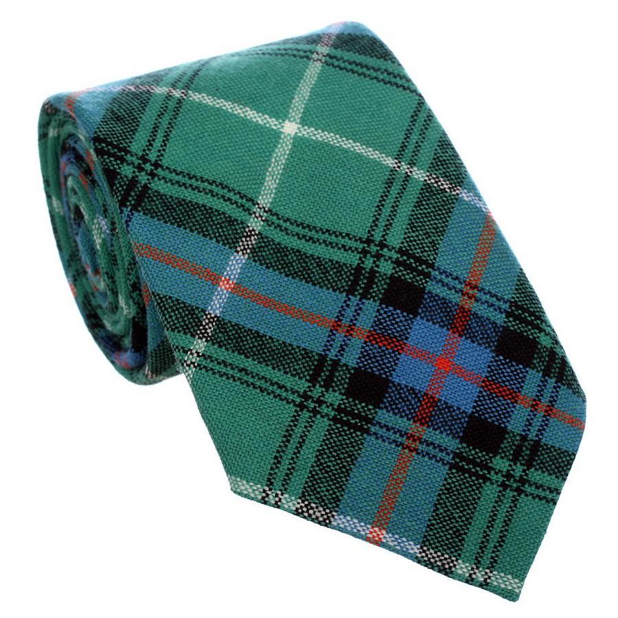 100% Wool Tartan Neck Tie - MacDonald of the Isles Green Ancient