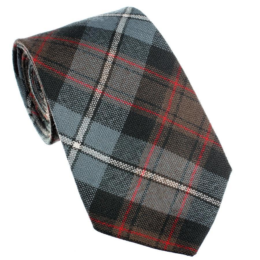 100% Wool Tartan Neck Tie - MacRae Hunting Weathered