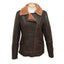 New Sheepskin Aviator Style Ladies Leather Coat - Mepal - Caramel
