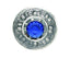Sapphire Stone Thistle Plaid Brooch - Antique Finish