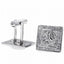 Prince Charlie Button Style Cufflinks - Chrome Finish