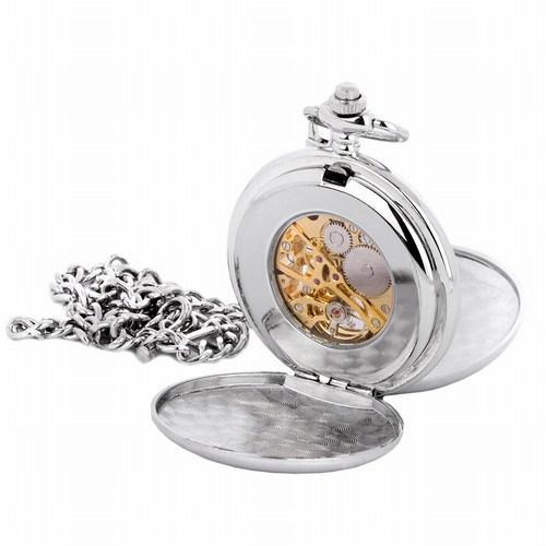 Quartz Full Hunter Pocket Watch - Thistle Design