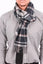 100% Cashmere Joshua Ellis Scarf in Grey Check