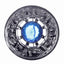 Sapphire Stone Thistle Plaid Brooch - Chrome Finish