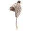 Stylish Cable Knitted Trapper Hat in Oatmeal