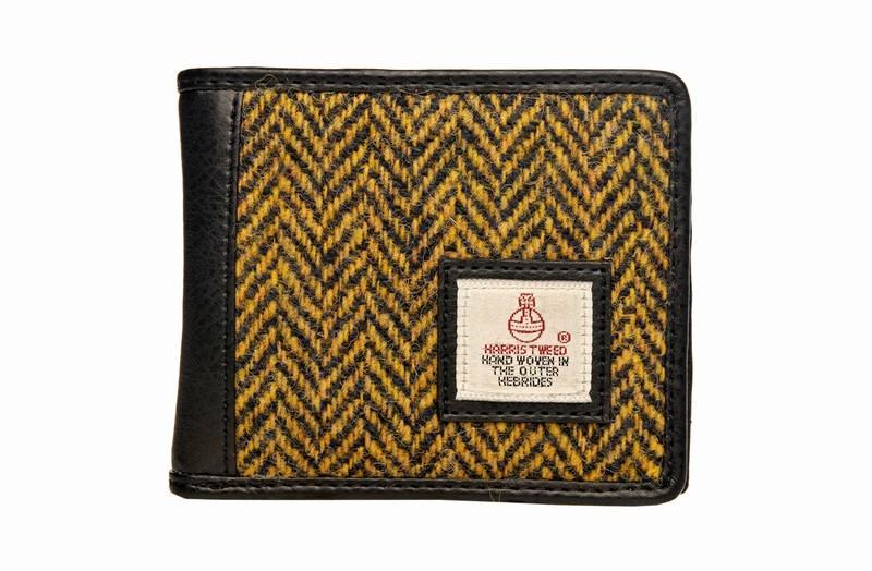 New Harris Tweed Wallet with Coin Purse by Cloudberry  Yellow
