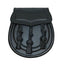 Black Leather Military Style Sporran - L8