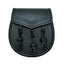Black Leather Embossed Lid Sporran - L11