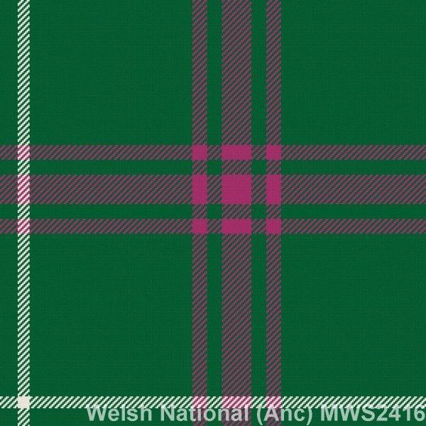 Men's 5 Yard Welsh National Tartan Kilt 13oz 100% Wool Hand Made