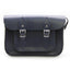 11 inch Real Leather Buckle Satchel Bag - Blue