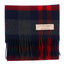 Lochcarron 100% Lambswool Scarf - Navy Asymmetric