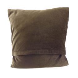 Harris Tweed  Square Cushion - Brown Herringbone/Brown Back