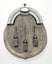 Full Dress Natural Calfskin Chrome Oval and Weave Sporran