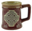 Stoneware Mug with Celtic Cross - Red