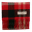 Lochcarron 100% Lambswool Scarf - Red Asymmetric