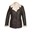 New Sheepskin Aviator Ladies Leather Coat - Rhianna - Chocolate