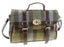 Harris Tweed Medium Carron Fashion Satchel in Green/Blue Check