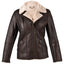 New Sheepskin Aviator Ladies Leather Coat - Mepal - Brown Nappa