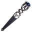 Imitation Serpent Design Sgian Dubh - Antique Finish - 6 Stone Colours
