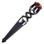 Imitation Serpent Design Sgian Dubh - Black Chrome Finish - 6 Stone Colours