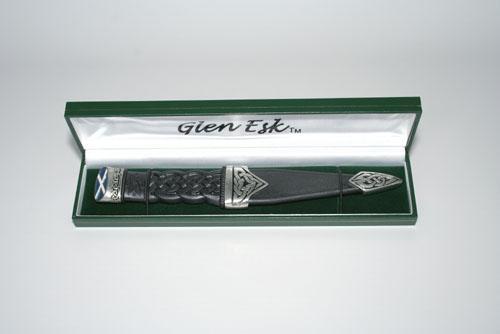Dress Sgian Dubh - Celtic Knot Design - Saltire Blue