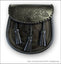 Black Celtic Embossed Leather Sporran