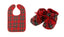 Royal Stewart Bib and Bootee Set
