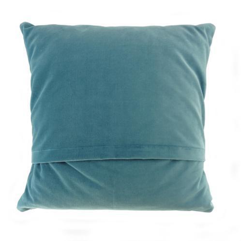 Harris Tweed Square Cushion - Tartan/Blue Back
